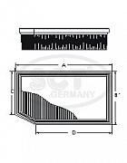 Фильтр воздушный SCT ( OEM HONDA 17220-R...
